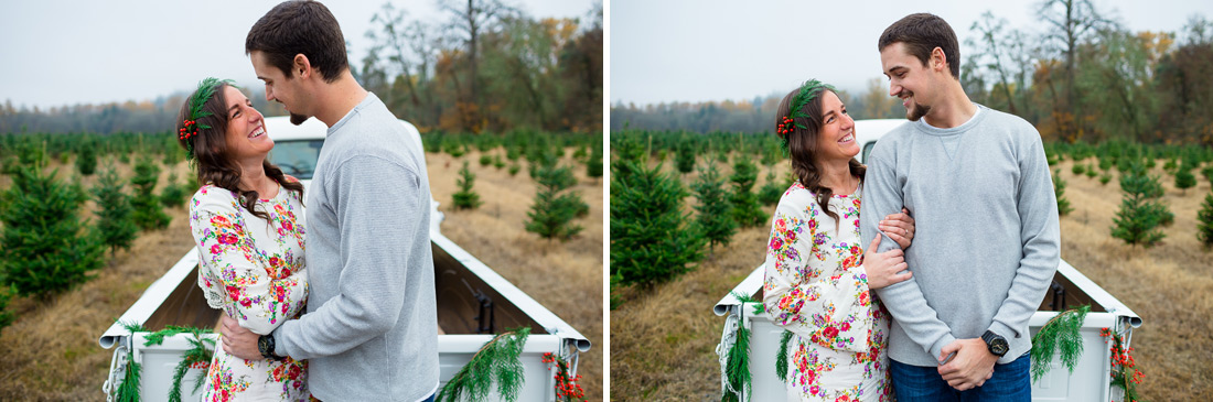 christmas-engagement-004 Oregon Engagement Pictures | Northern Lights Christmas Tree Farm | Jessica & Zach
