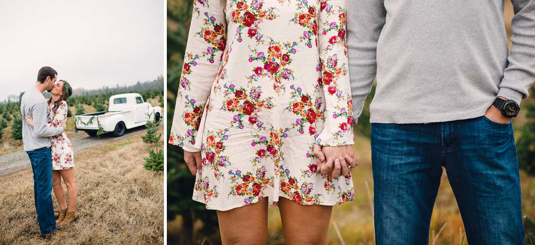 christmas-engagement-005 Oregon Engagement Pictures | Northern Lights Christmas Tree Farm | Jessica & Zach