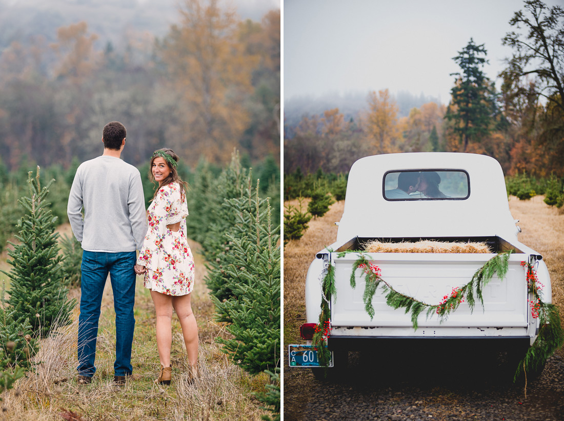 christmas-engagement-012 Oregon Engagement Pictures | Northern Lights Christmas Tree Farm | Jessica & Zach