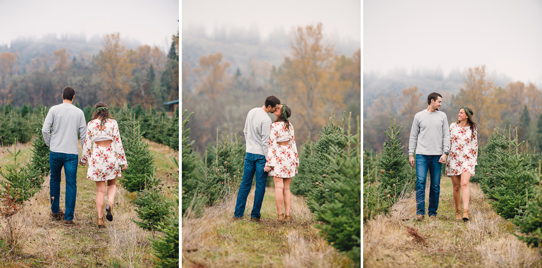 christmas-engagement-013 Oregon Engagement Pictures | Northern Lights Christmas Tree Farm | Jessica & Zach