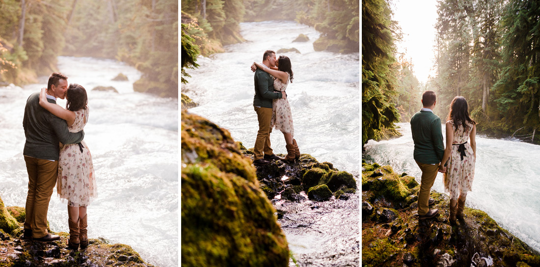 sahalie-falls-engaged-009 Sahalie Falls McKenzie River Engagement | Marissa & José