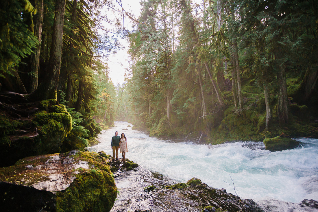 sahalie-falls-engaged-010 Sahalie Falls McKenzie River Engagement | Marissa & José