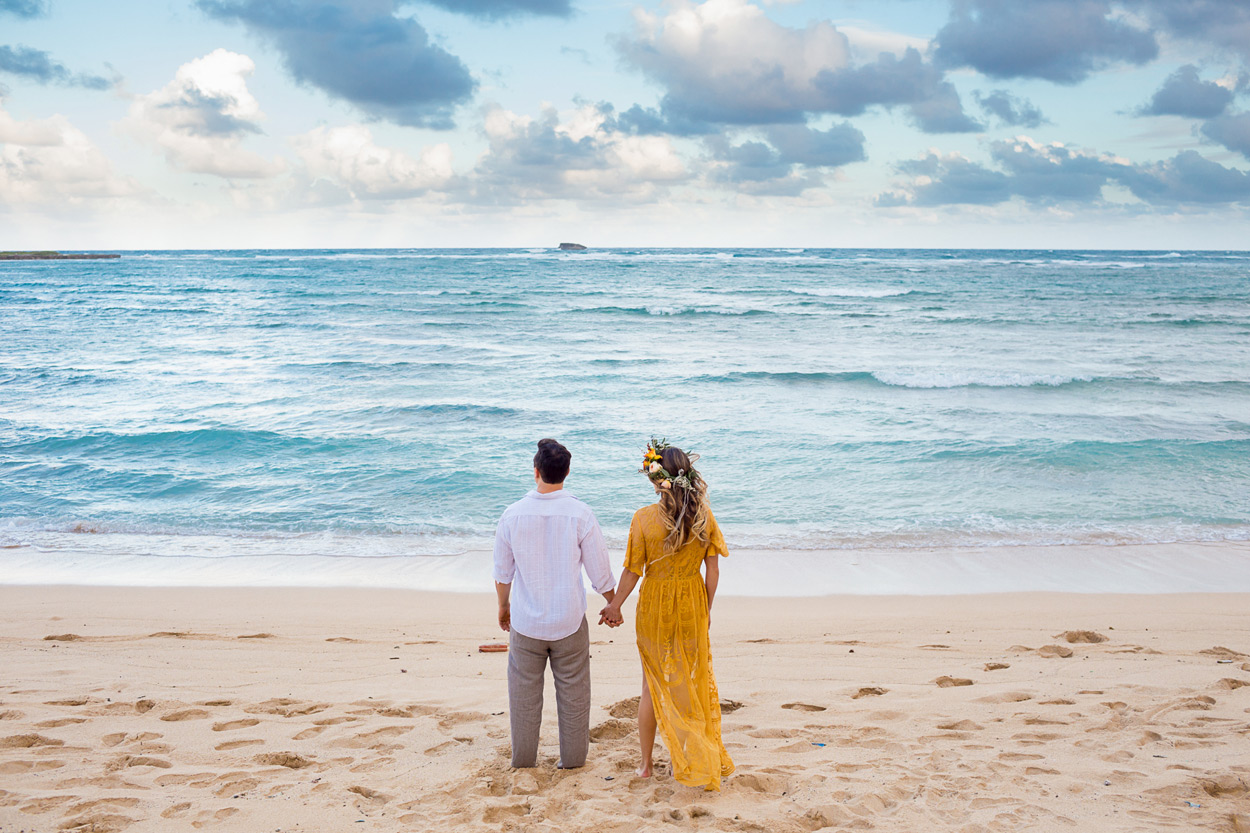 oahu-photographer-001 North Shore Oahu Wedding Photographer | Engagement Session @ Hukilau Beach | Amanda & Ben