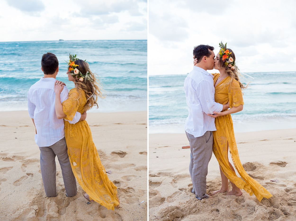 oahu-photographer-002 North Shore Oahu Wedding Photographer | Engagement Session @ Hukilau Beach | Amanda & Ben
