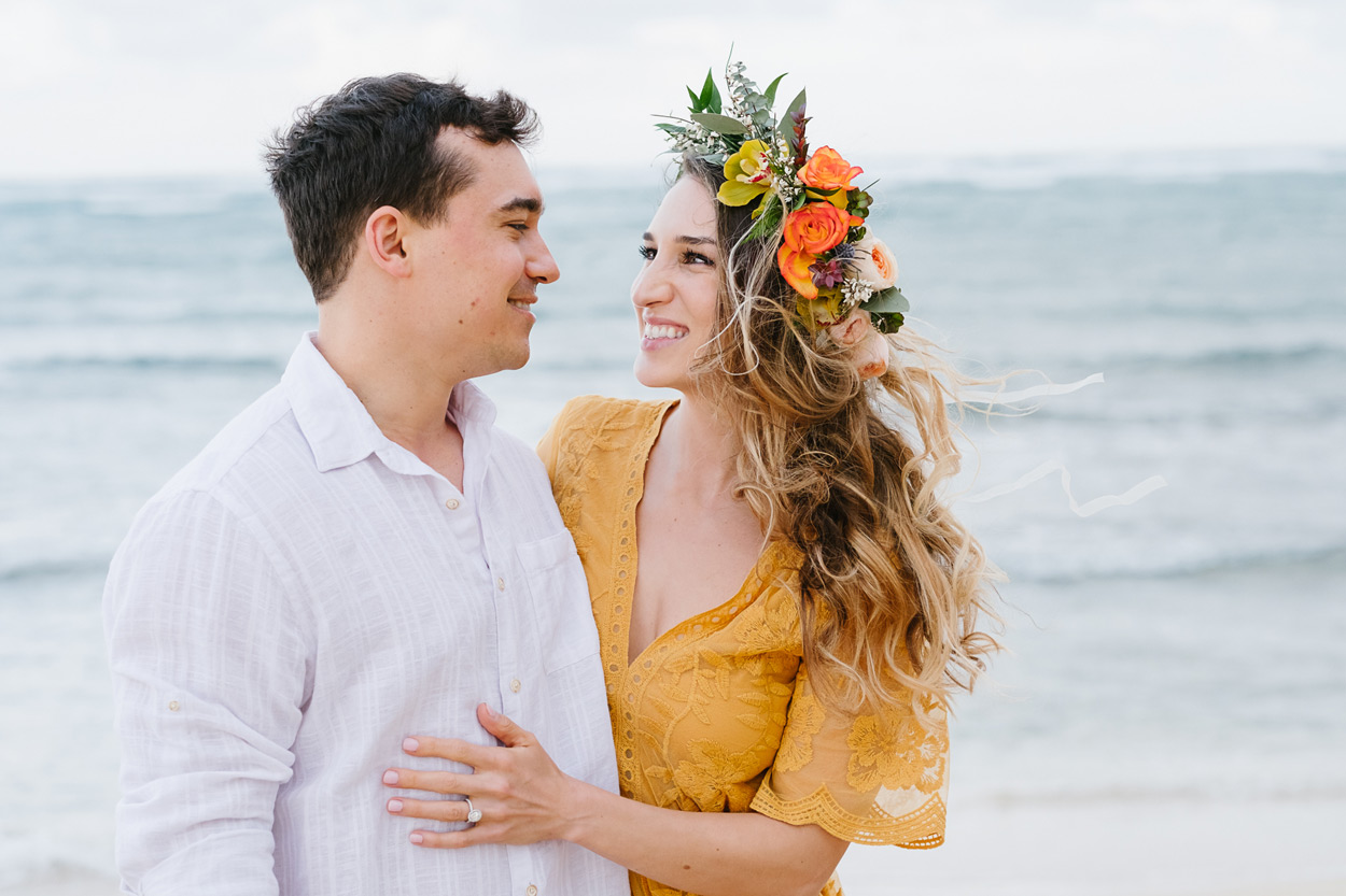 oahu-photographer-004 North Shore Oahu Wedding Photographer | Engagement Session @ Hukilau Beach | Amanda & Ben