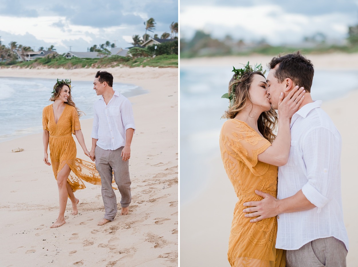 oahu-photographer-012 North Shore Oahu Wedding Photographer | Engagement Session @ Hukilau Beach | Amanda & Ben