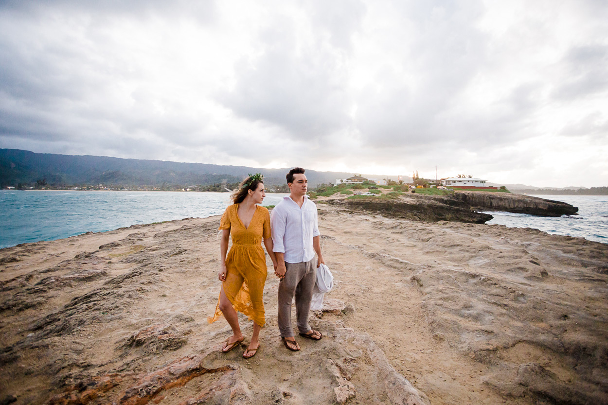 oahu-photographer-021 North Shore Oahu Wedding Photographer | Engagement Session @ Hukilau Beach | Amanda & Ben