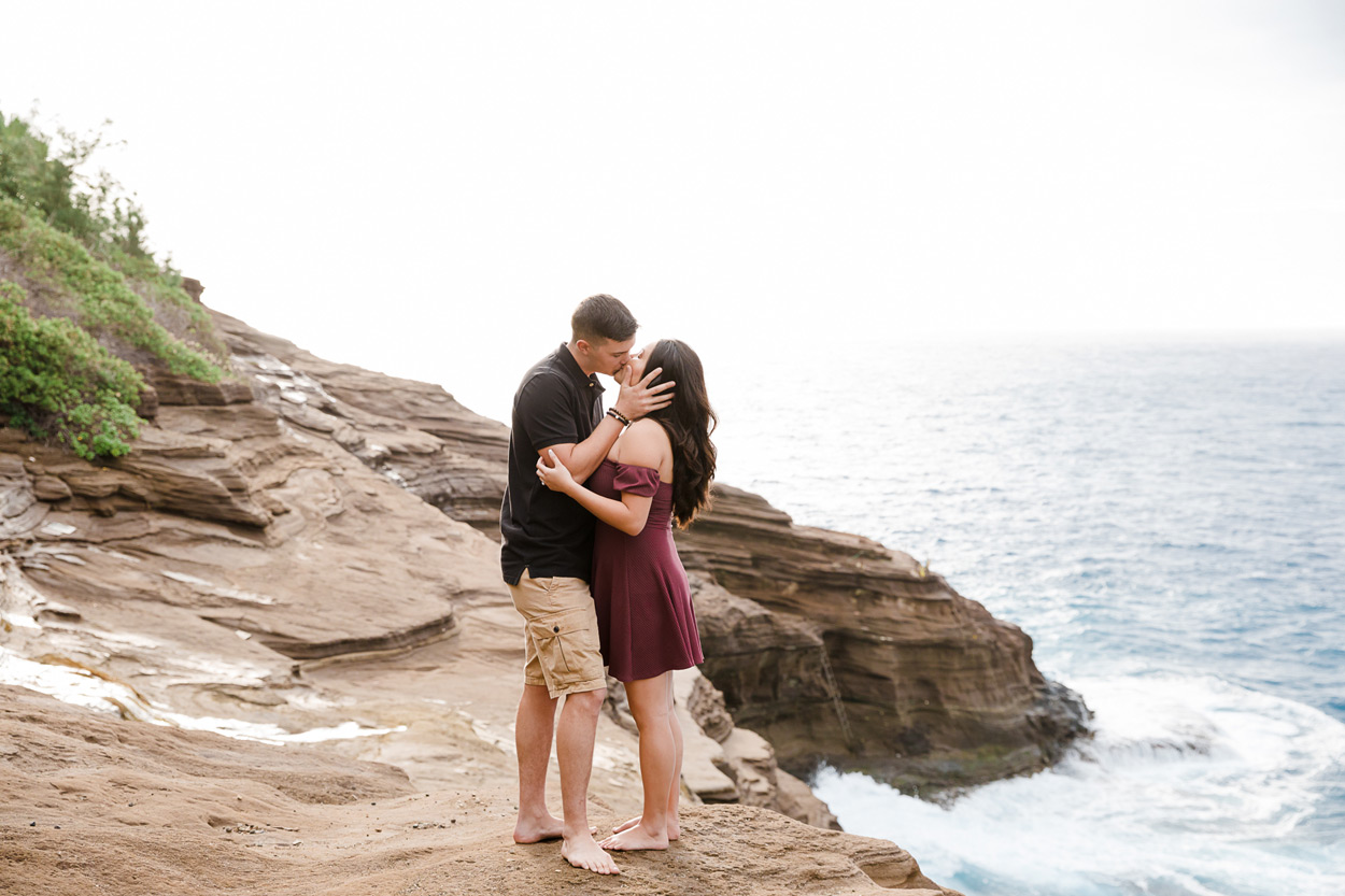 oahu-hawaii-wedding-photographer-001 Spitting Cave & Hanauma Bay Rim Trail Engagement Photos | Stephanie & Michael