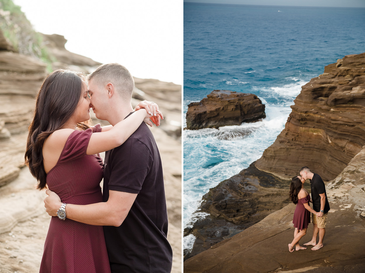 oahu-hawaii-wedding-photographer-002 Spitting Cave & Hanauma Bay Rim Trail Engagement Photos | Stephanie & Michael