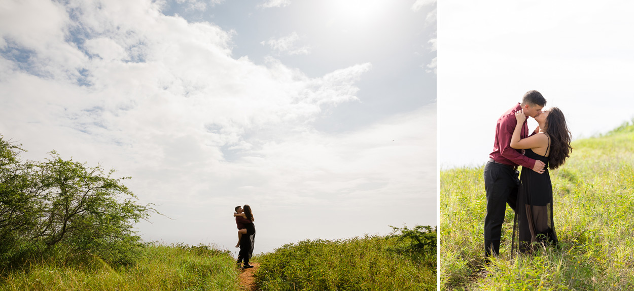 oahu-hawaii-wedding-photographer-011 Spitting Cave & Hanauma Bay Rim Trail Engagement Photos | Stephanie & Michael